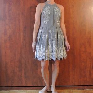 Cynthia Steff Linen/Lace dress